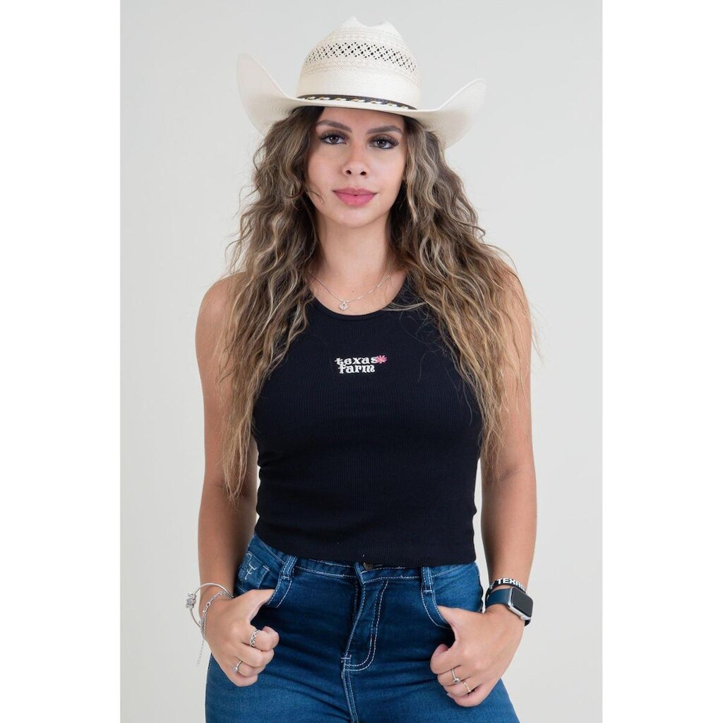 REGATA CANELADA - WESTERN SHOW - RT005 - PRETO