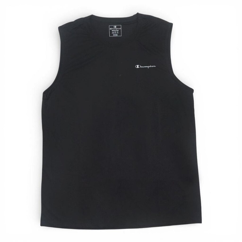 Regata Champion Muscle Dry Mini Script - Preto (Slim Fit)