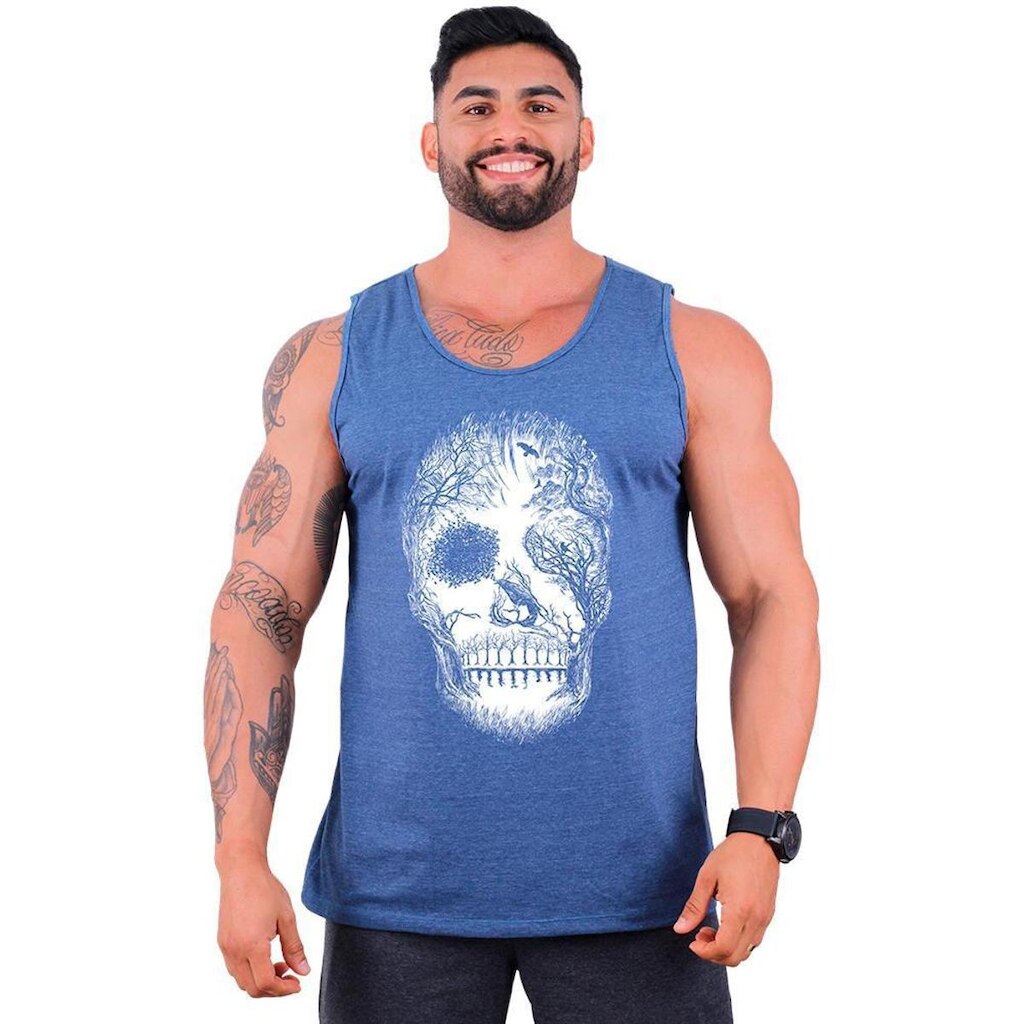 Regata Clássica  MXD Conceito Forest Skull Masculina