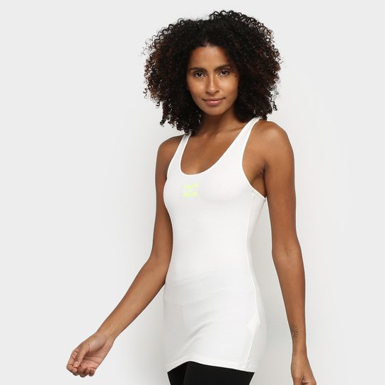 Regata Colcci Fitness Oversized Feminina - Off White Menor preço em Regata Colcci Fitness Oversized Feminina - Off White