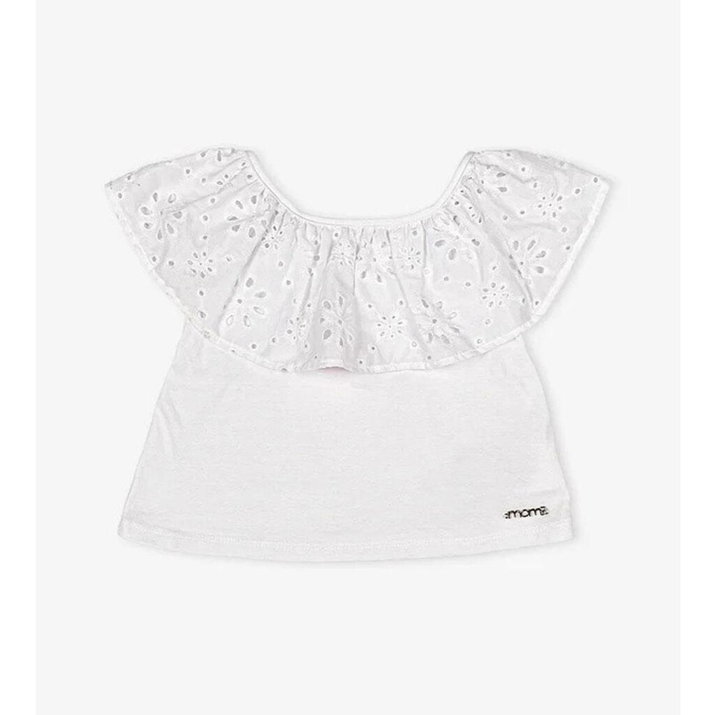 Regata com Babado Laise Branca - Momi