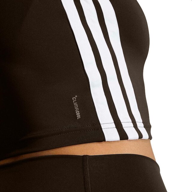 Regata Cropped Adidas Feminina Três Listras Train Essentials