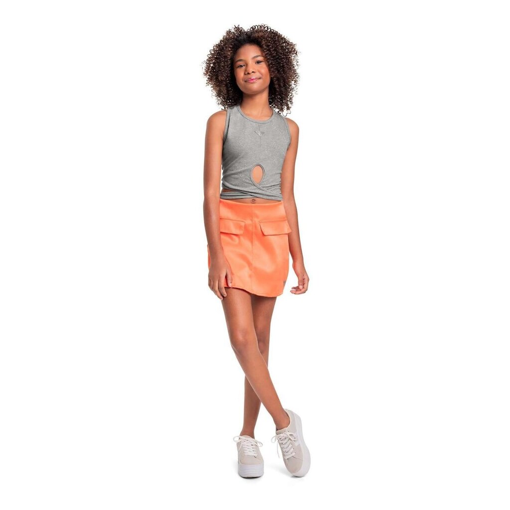 Regata Cropped em Cotton Juvenil Gloss