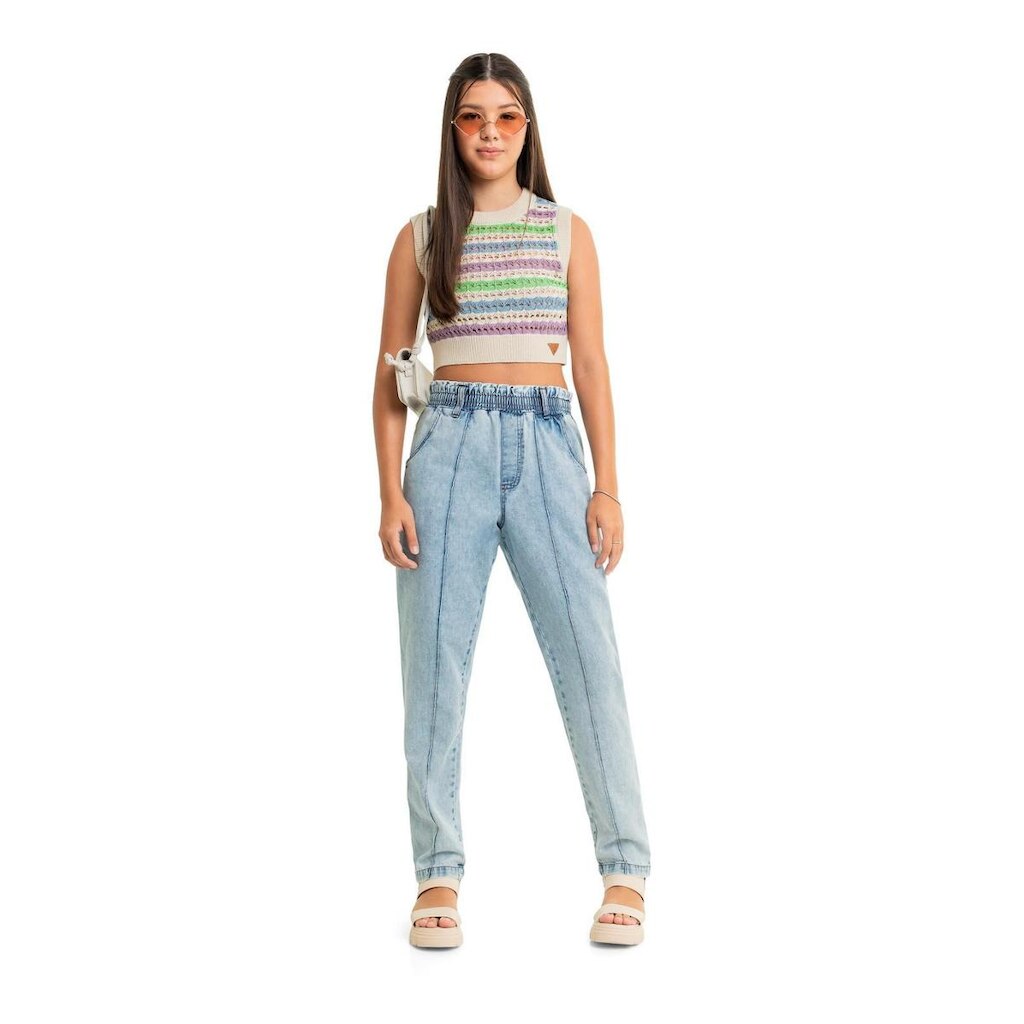 Regata Cropped Juvenil em Tricô Gloss