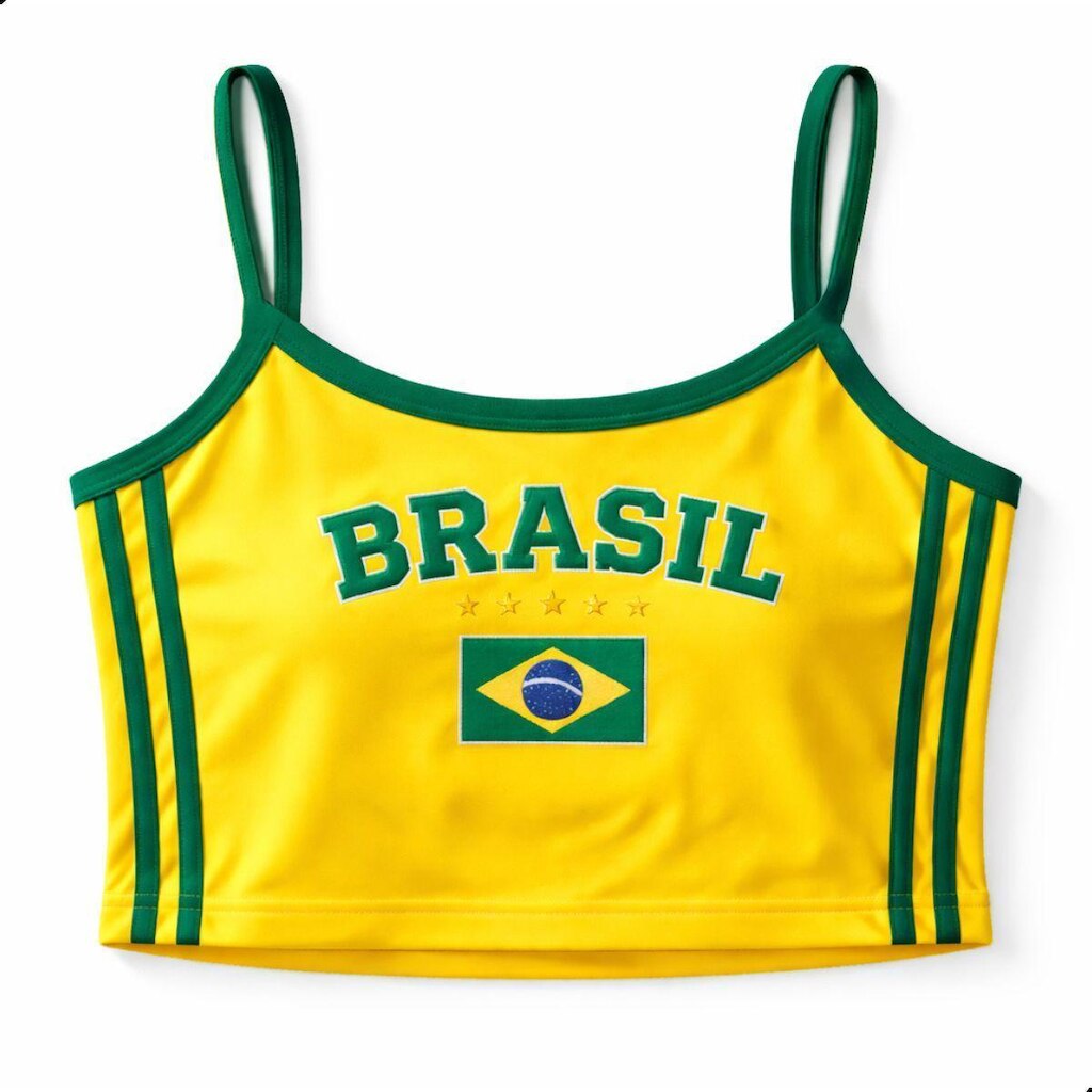 Regata Cropped Veronz Brasil Feminina
