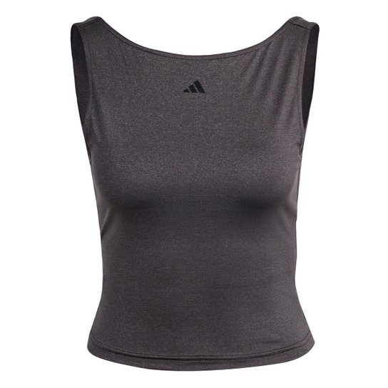 Regata Cropped Yoga Studio Adidas - Preto Menor preço em Regata Cropped Yoga Studio Adidas - Preto