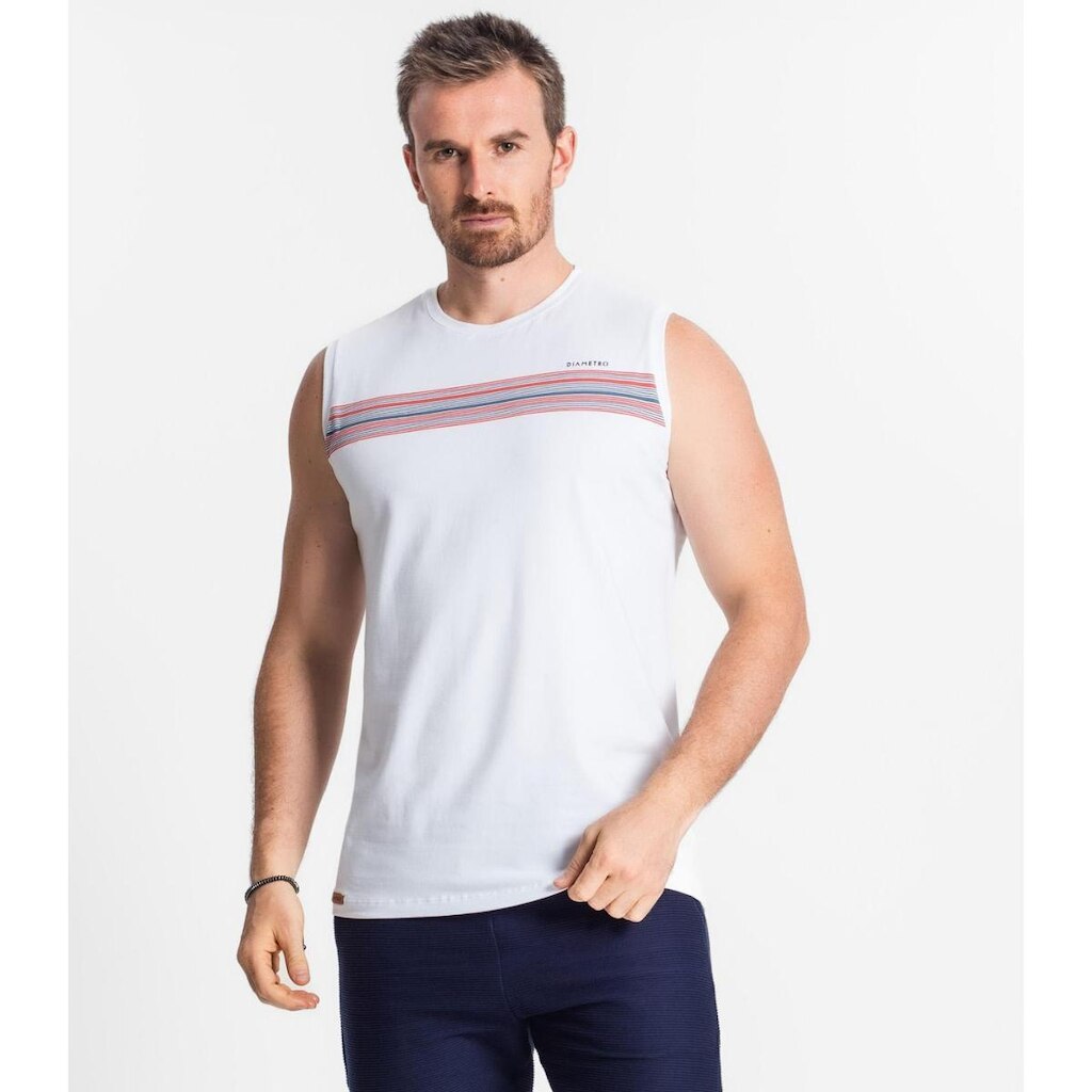 Regata De Cotton Masculina Diametro Branco