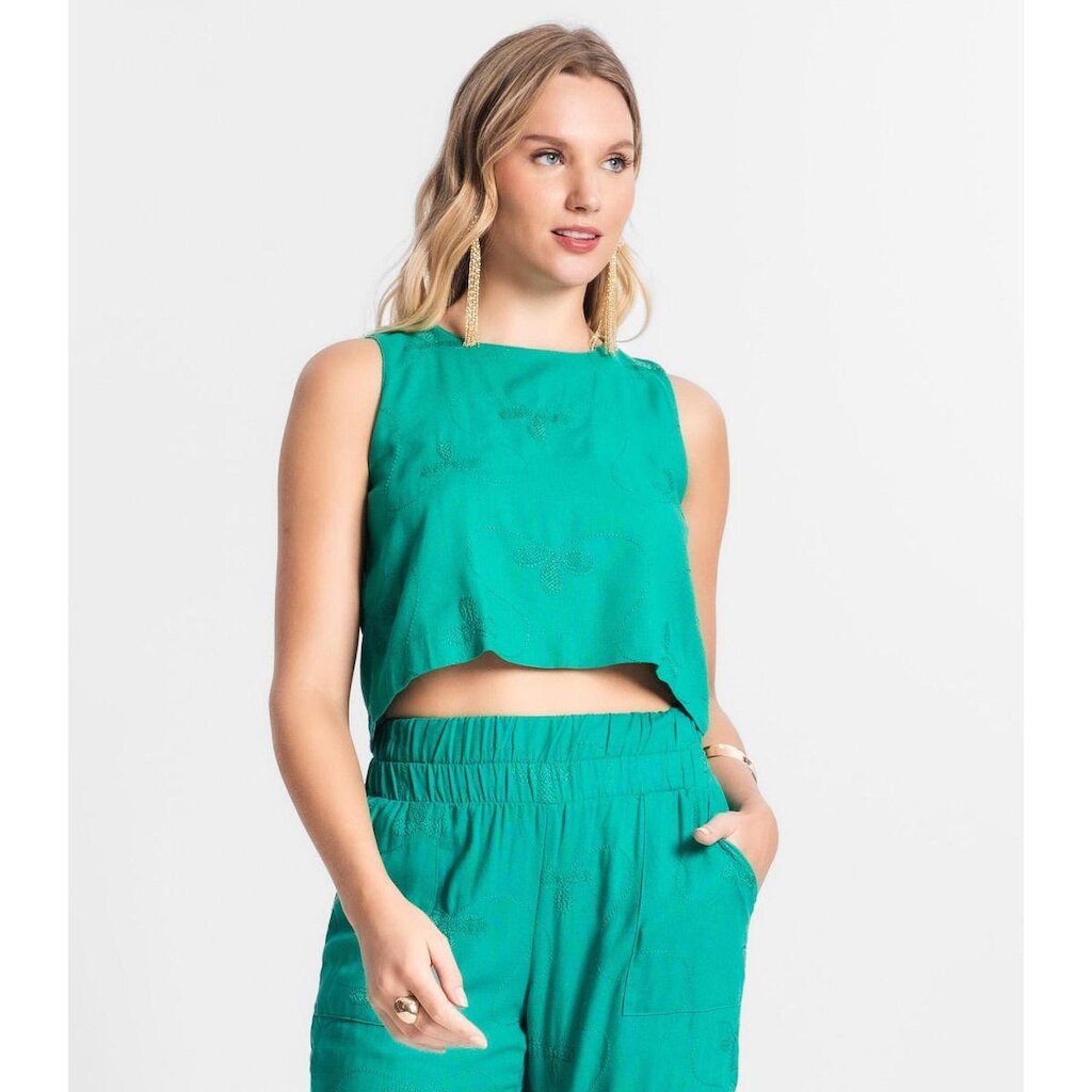 Regata De Linho Feminina Endless Verde