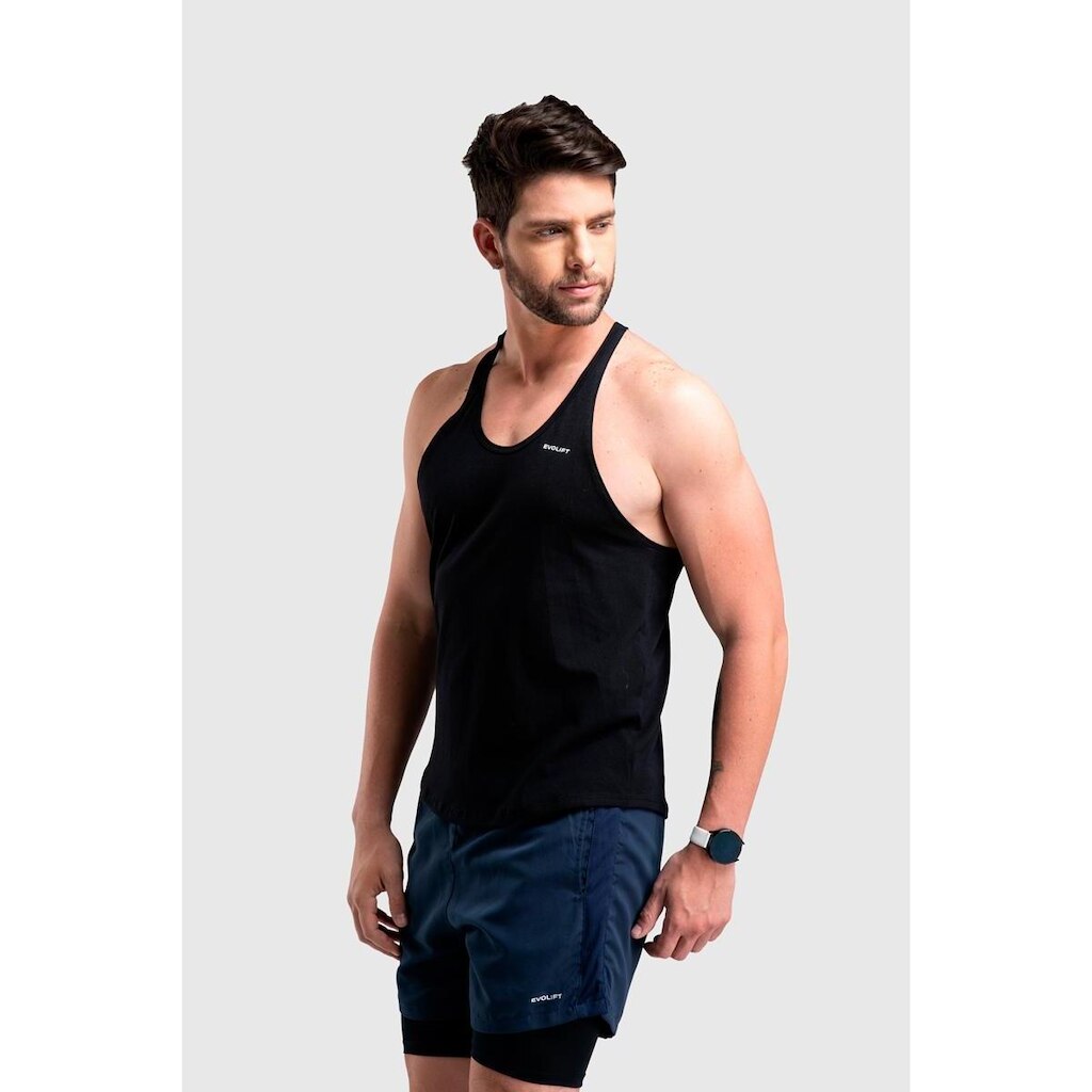 Regata de Treino Evolift Machão Stringer Preto Tamanho:G