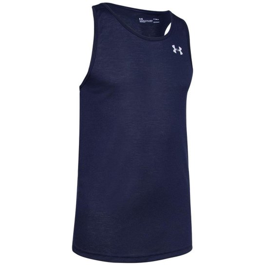 Regata de Treino Masculina Under Armour Streaker 1.0 Singlet - Azul Claro Menor preço em Regata de Treino Masculina Under Armour Streaker 1.0 Singlet - Azul Claro
