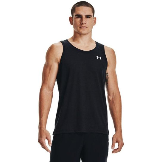 Regata de Treino Masculina Under Armour Streaker 2.0 Singlet - Preto Menor preço em Regata de Treino Masculina Under Armour Streaker 2.0 Singlet - Preto