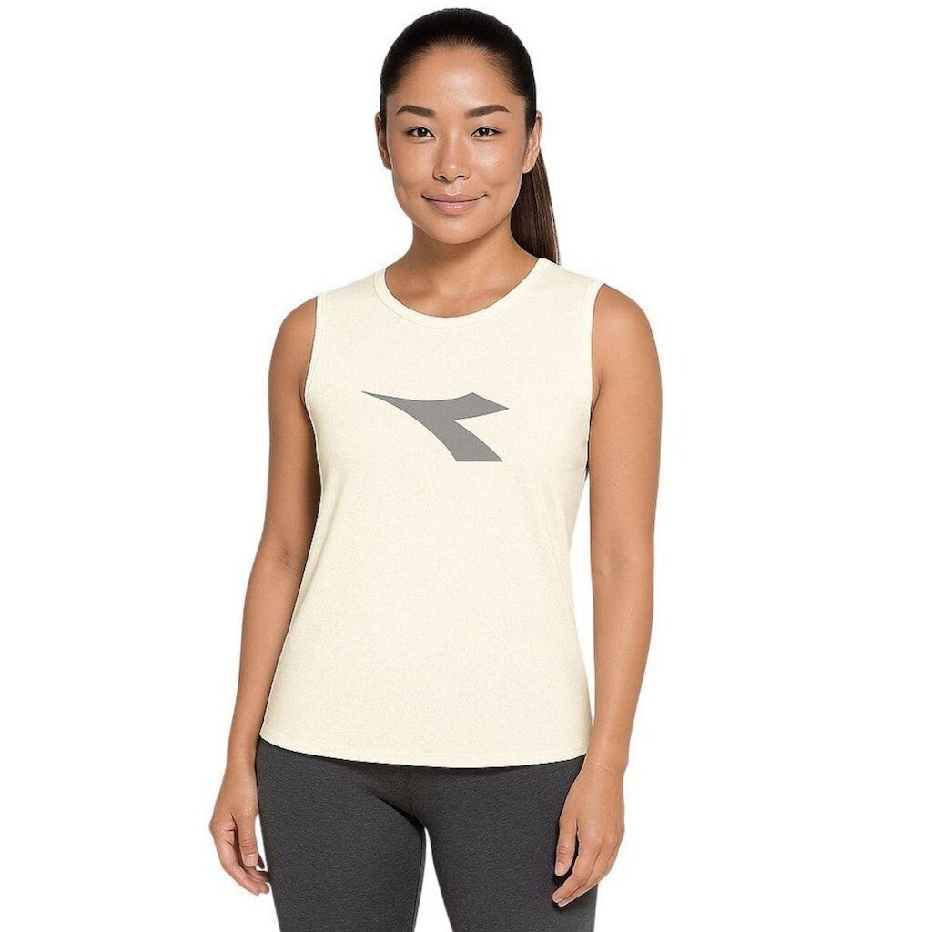 Regata Diadora Big Logo Feminina - Bege XGG