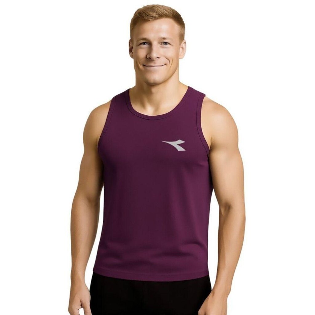 Regata Diadora Small Logo Masculina - Bordô P