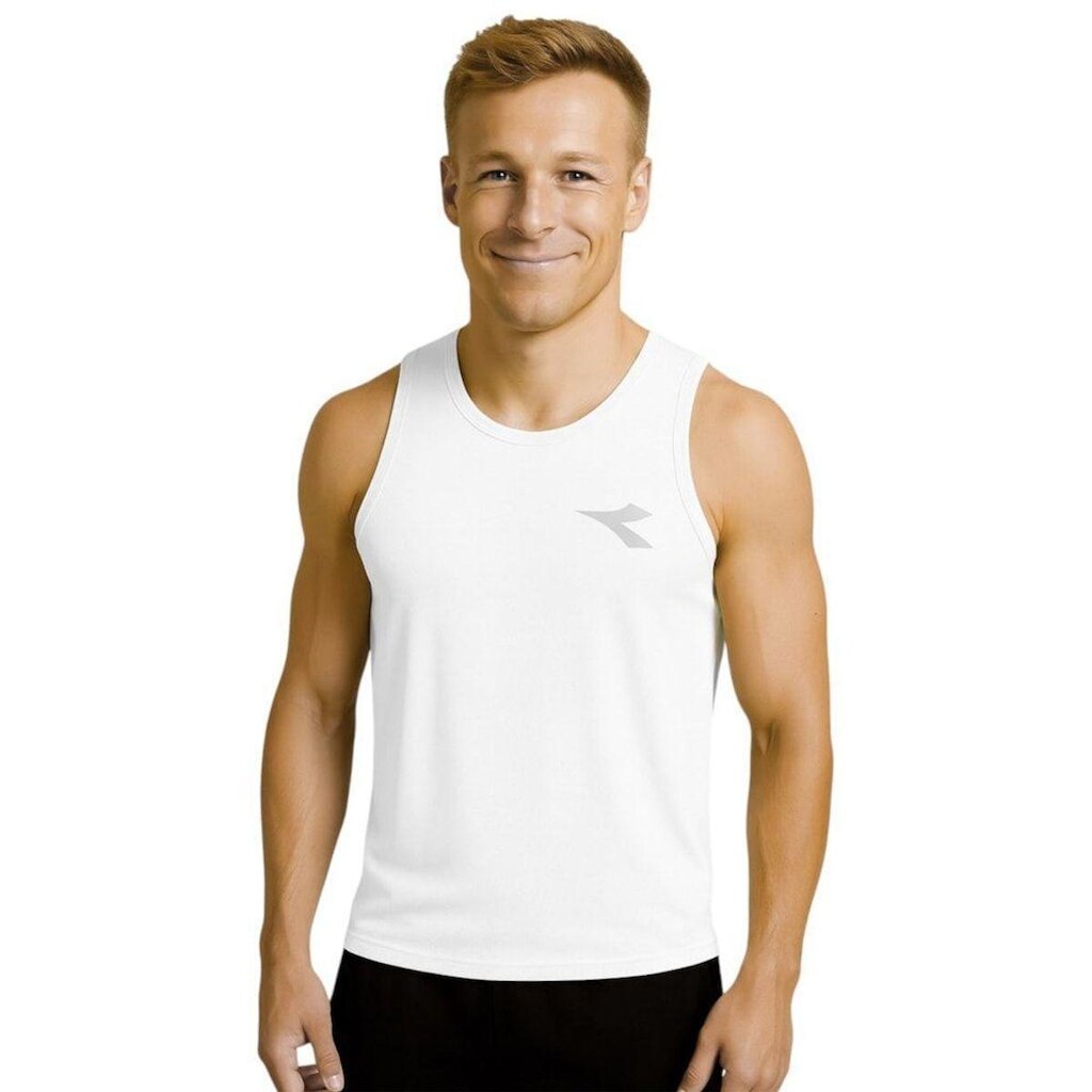 Regata Diadora Small Logo Masculina - Branco P