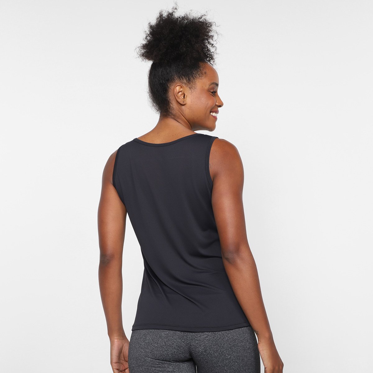 Regata Estilo Do Corpo Crepe Feminina - 1