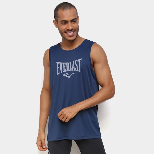 Regata Everlast Estampada Masculina - Azul Menor preço em Regata Everlast Estampada Masculina - Azul