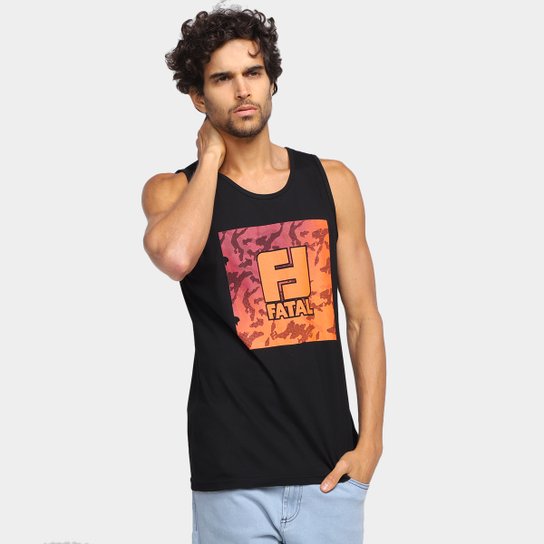 Regata Fatal Estampada Masculina - Preto é ruim? Regata Fatal Estampada Masculina - Preto é boa?