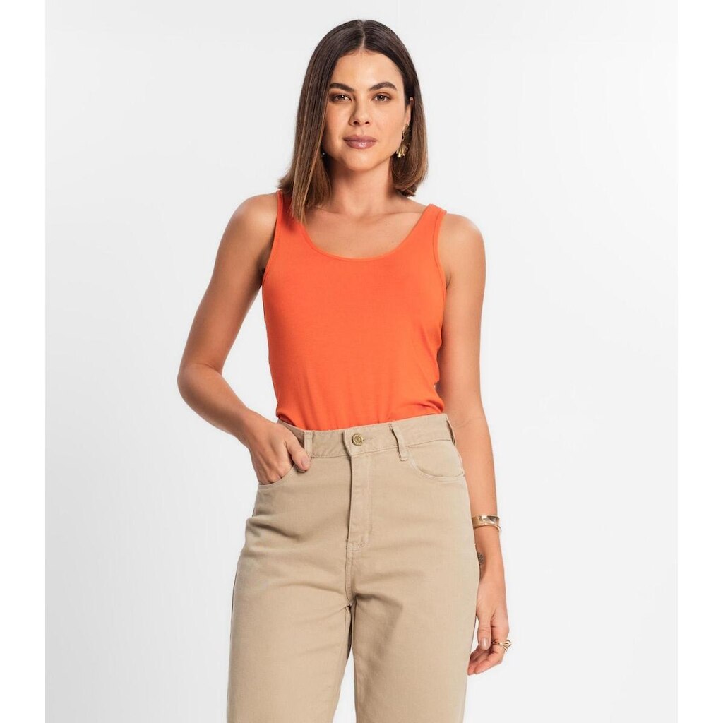 Regata Feminina Básica Rovitex Laranja