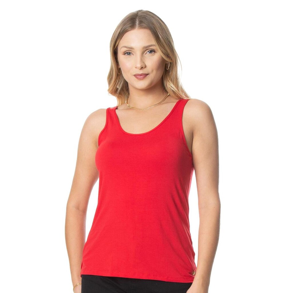 Regata Feminina Básica Rovitex Vermelho