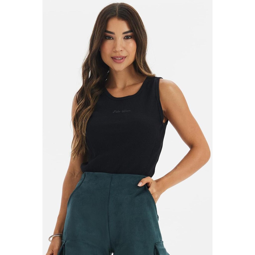 Regata Feminina Canelada Polo Wear Preto