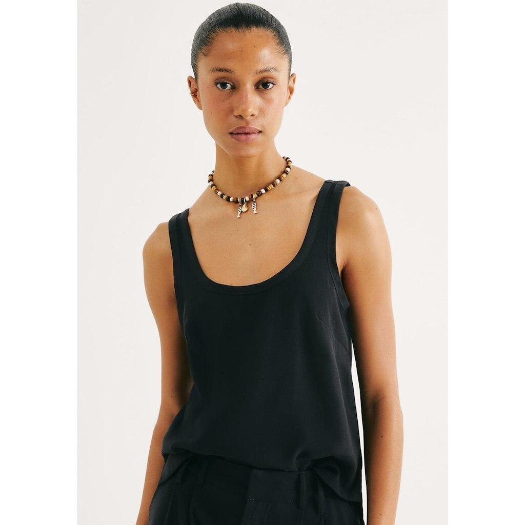 Regata Feminina Decote U Em Peach Touch