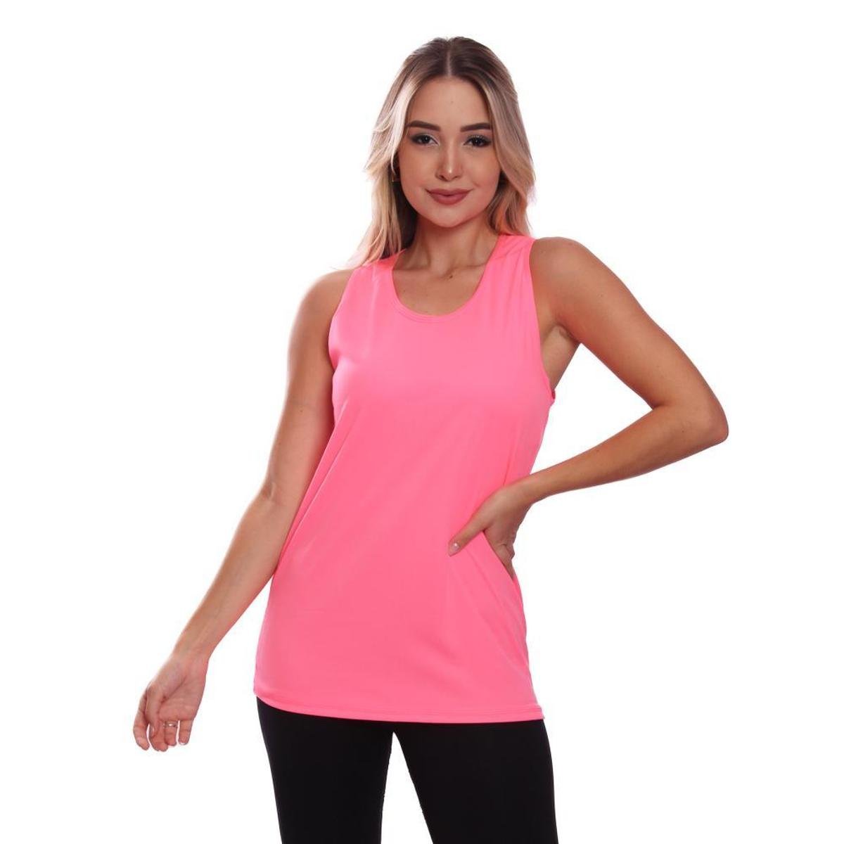 Regata Feminina Dry Lisa Básica Proteção Solar UV Térmica Camiseta Treino Academia Ciclismo