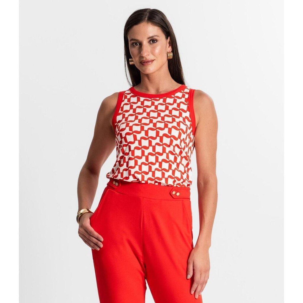 Regata Feminina Estampada Rovitex Laranja