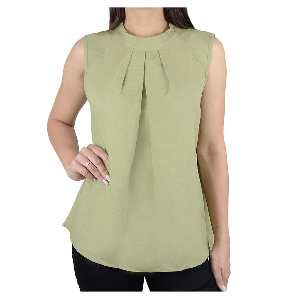 Regata Feminina Gatos e Atos Viscose Linho Verde - G2383