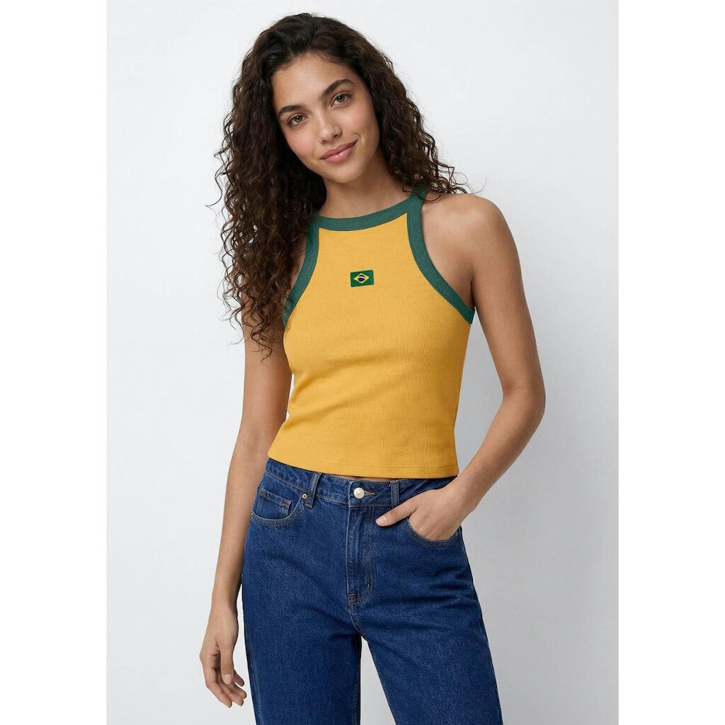 Regata Feminina Halter Neck Com Patch Drop Brasil