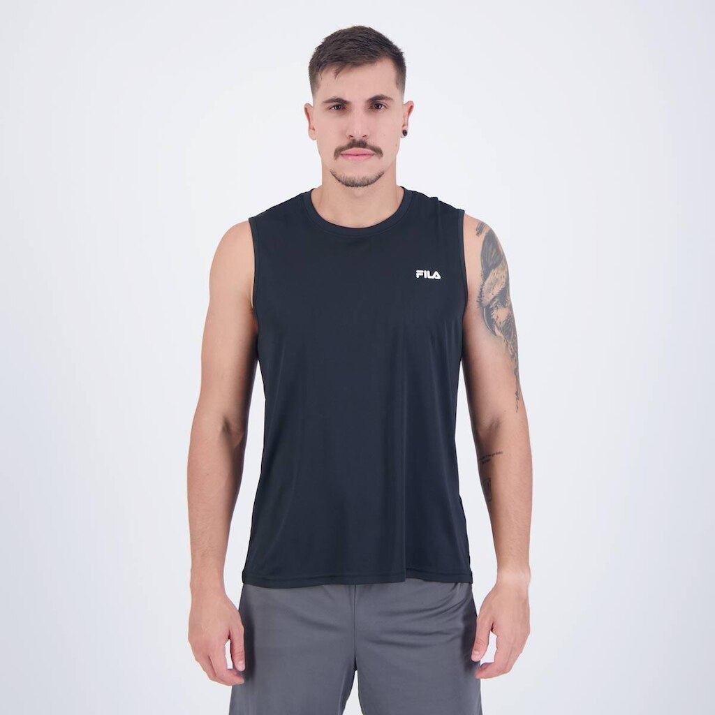 Regata Fila Basic Logo Sports Preta