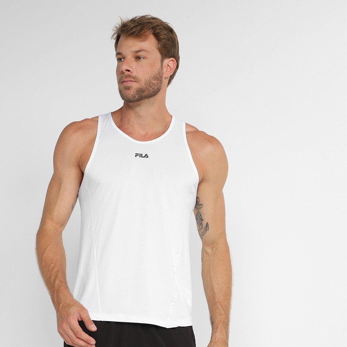 Regata Fila Bio II Masculina - Branco | Netshoes