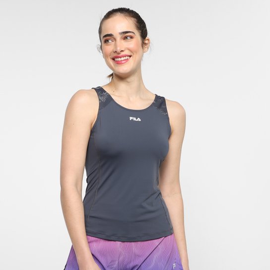 Regata Fila Compress Fit Reflex Feminina - Grafite+Prata é ruim? Regata Fila Compress Fit Reflex Feminina - Grafite+Prata é boa?