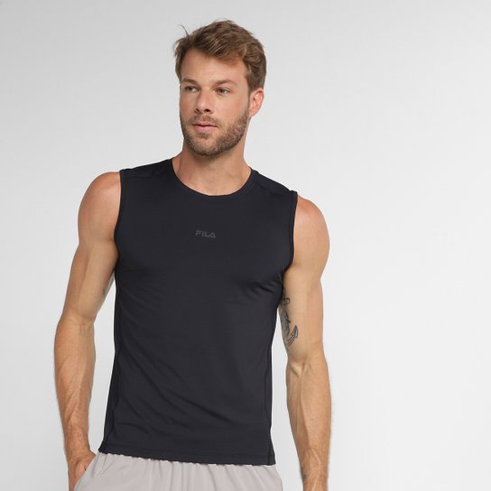 Regata Fila Compress Slim Masculina - Preto é ruim? Regata Fila Compress Slim Masculina - Preto é boa?