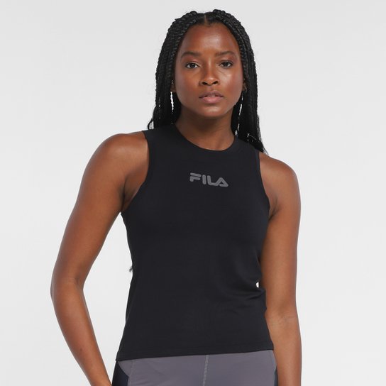 Regata Fila Soft Feminina - Preto Menor preço em Regata Fila Soft Feminina - Preto