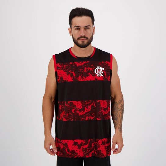 Regata Flamengo Provide Preta e Vermelha - Preto Menor preço em Regata Flamengo Provide Preta e Vermelha - Preto