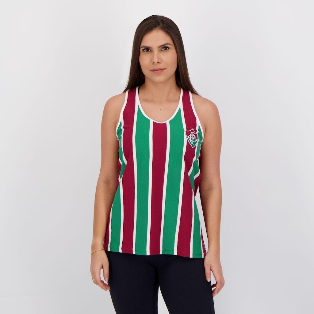 Regata Fluminense Bit Feminina Vinho e Branca