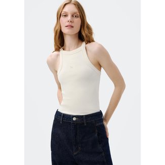 Regata Hering Halter Neck Com Bordado Feminina