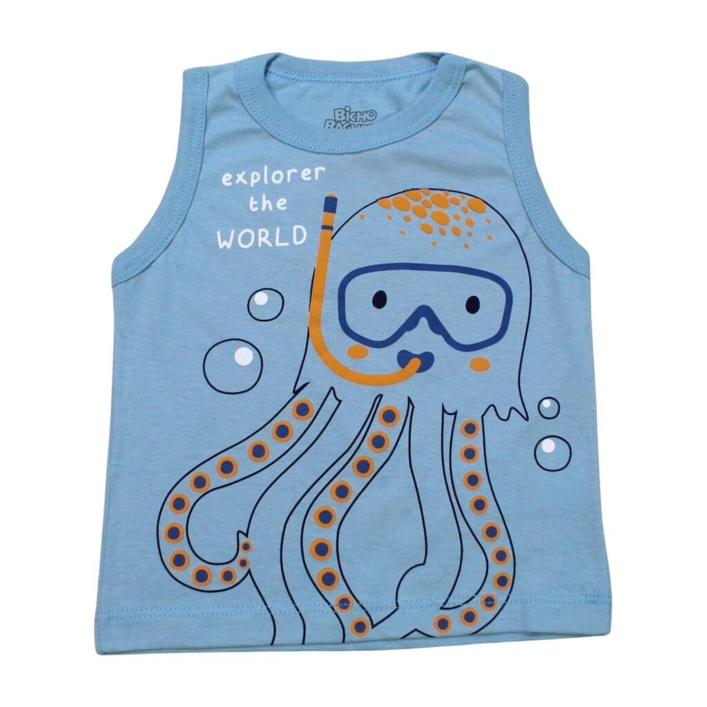 Regata Infantil Estampada Polvo 2373 - Bicho Bagunça