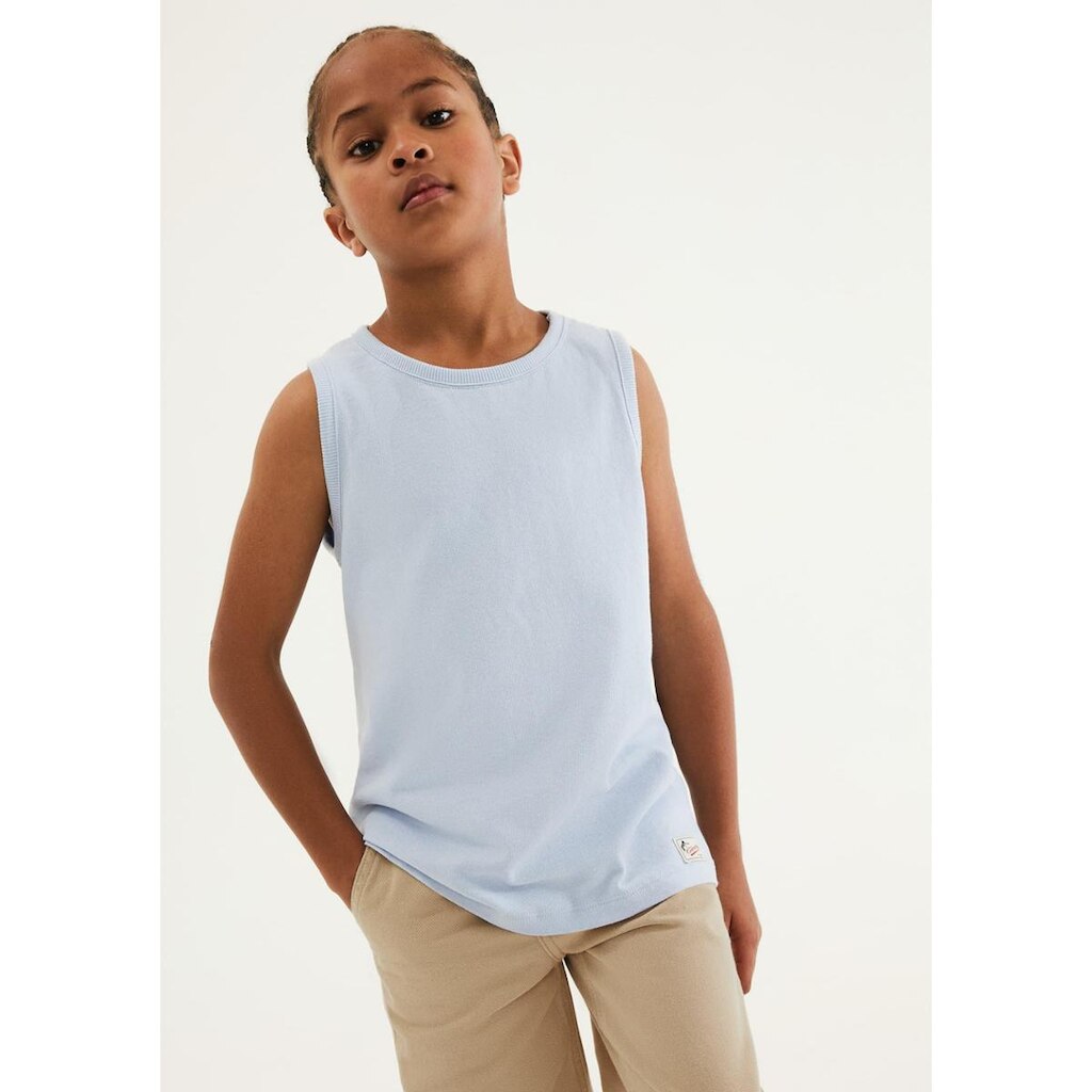 Regata Infantil Menino Básica Com Linho