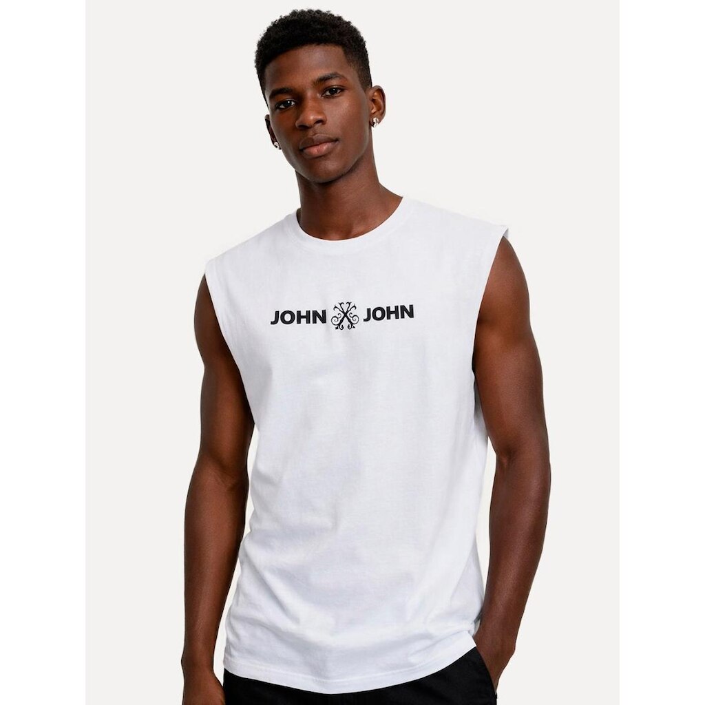 Regata John John Masculina Relaxed Fit Flat Branco 12.01.2619 05