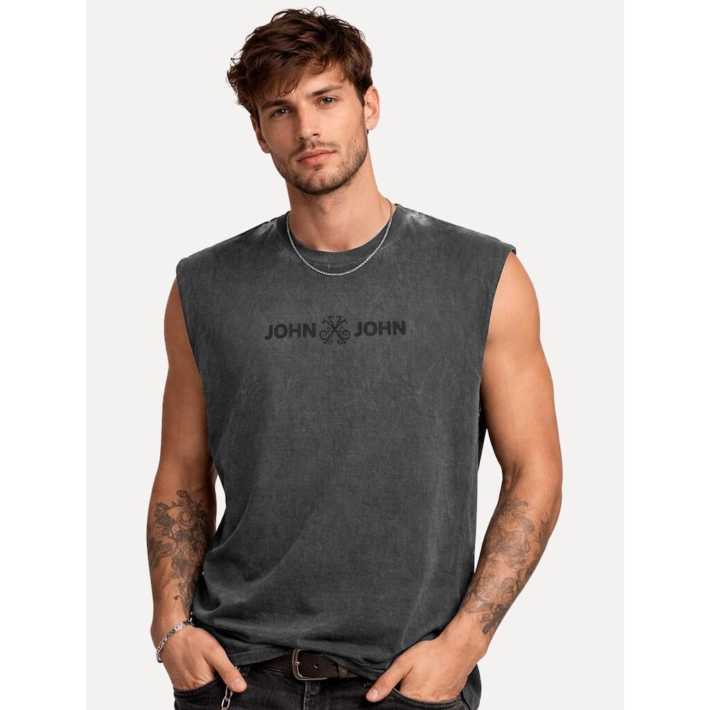 Regata John John Masculina Relaxed Fit Flat Cinza Escuro 12.01.2620 03