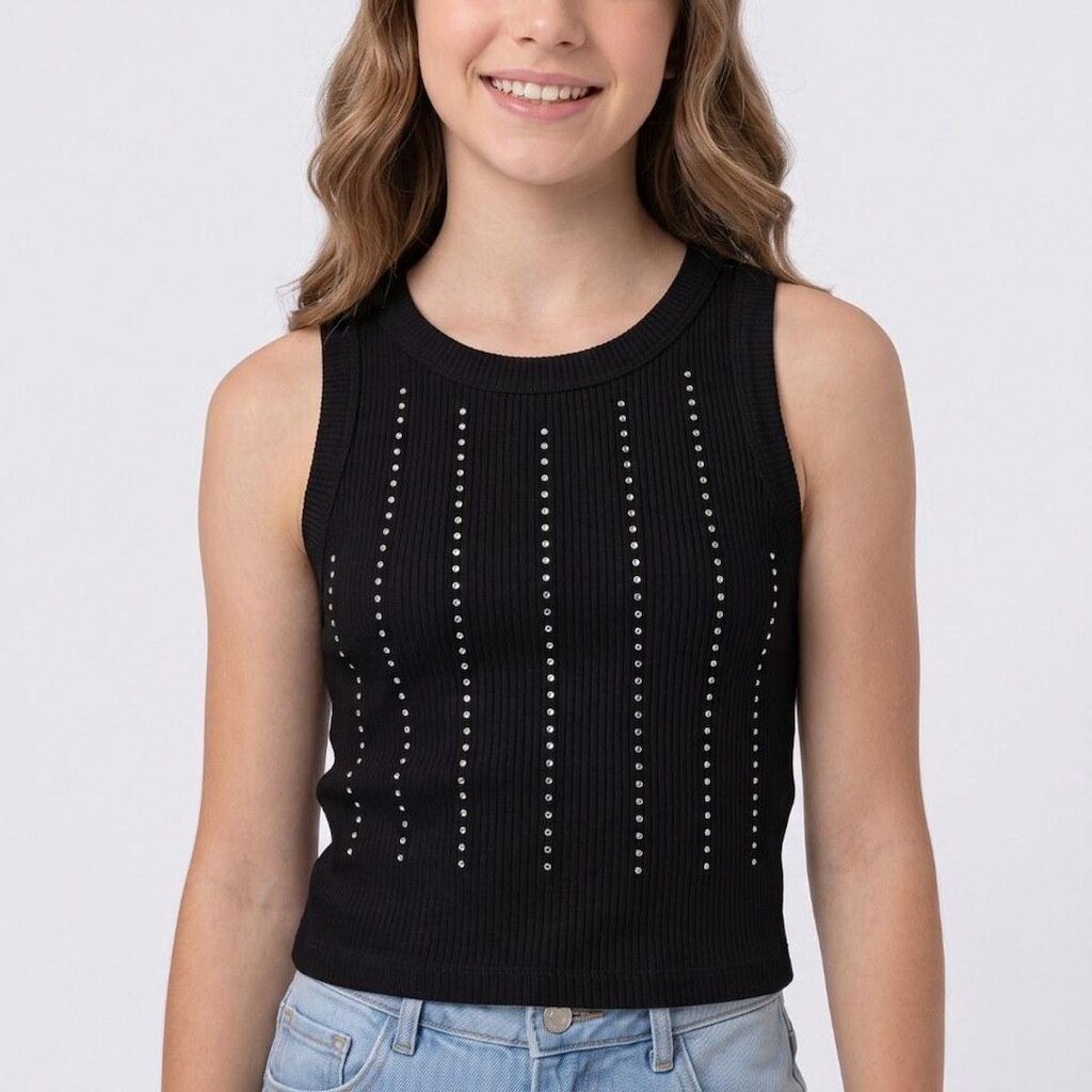 Regata Juvenil Feminina Ribana Com Strass Minty