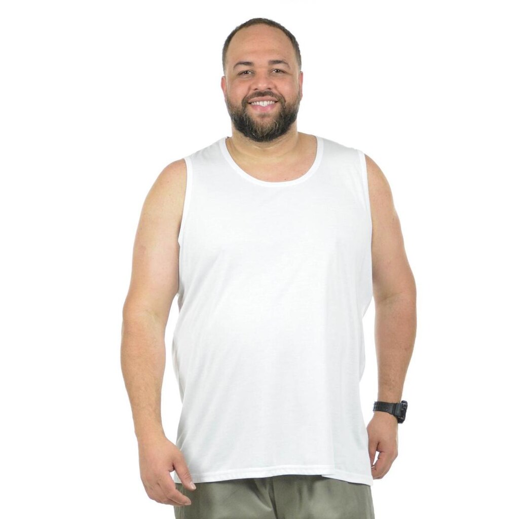 Regata lisa tradicional plus size fenomenal Pink 50