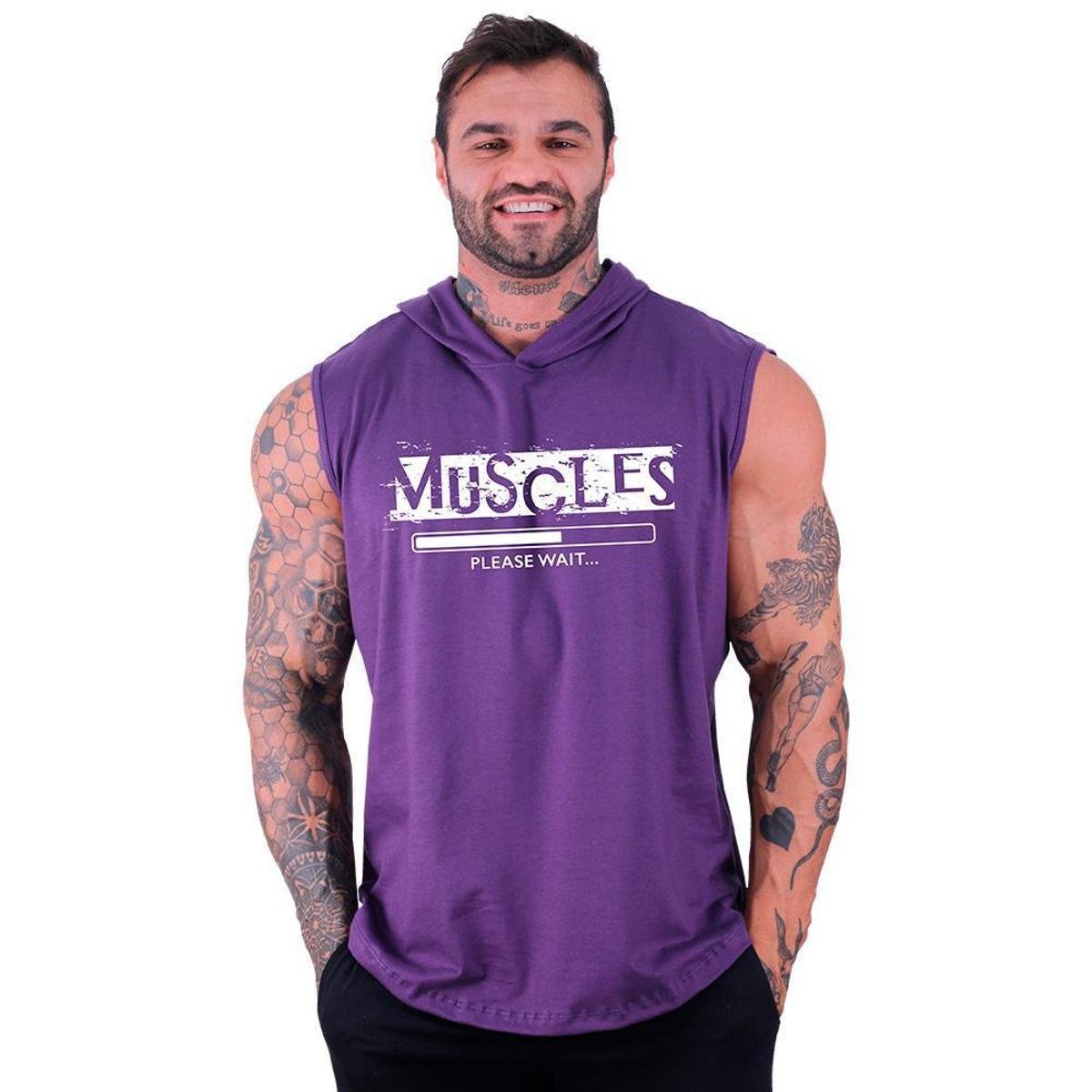 Regata Longline com Touca Masculina MXD Conceito Muscles Menor preço em Regata Longline com Touca Masculina MXD Conceito Muscles
