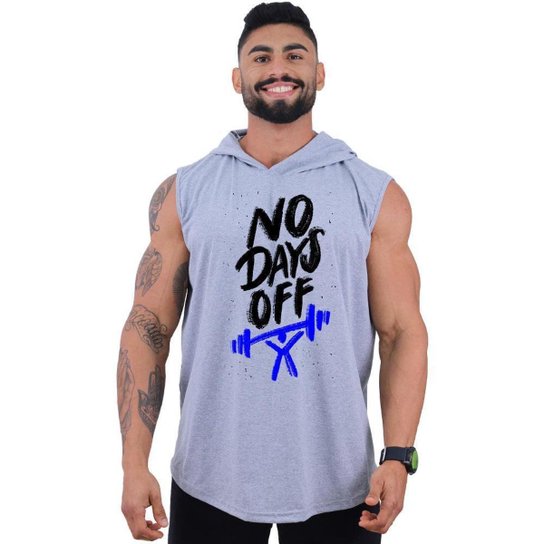 Regata Longline com Touca Masculina MXD Conceito No Days Off - Cinza é ruim? Regata Longline com Touca Masculina MXD Conceito No Days Off - Cinza é boa?
