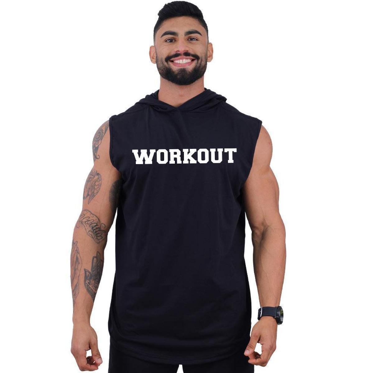 Regata Longline com Touca Masculina MXD Conceito Workout Menor preço em Regata Longline com Touca Masculina MXD Conceito Workout