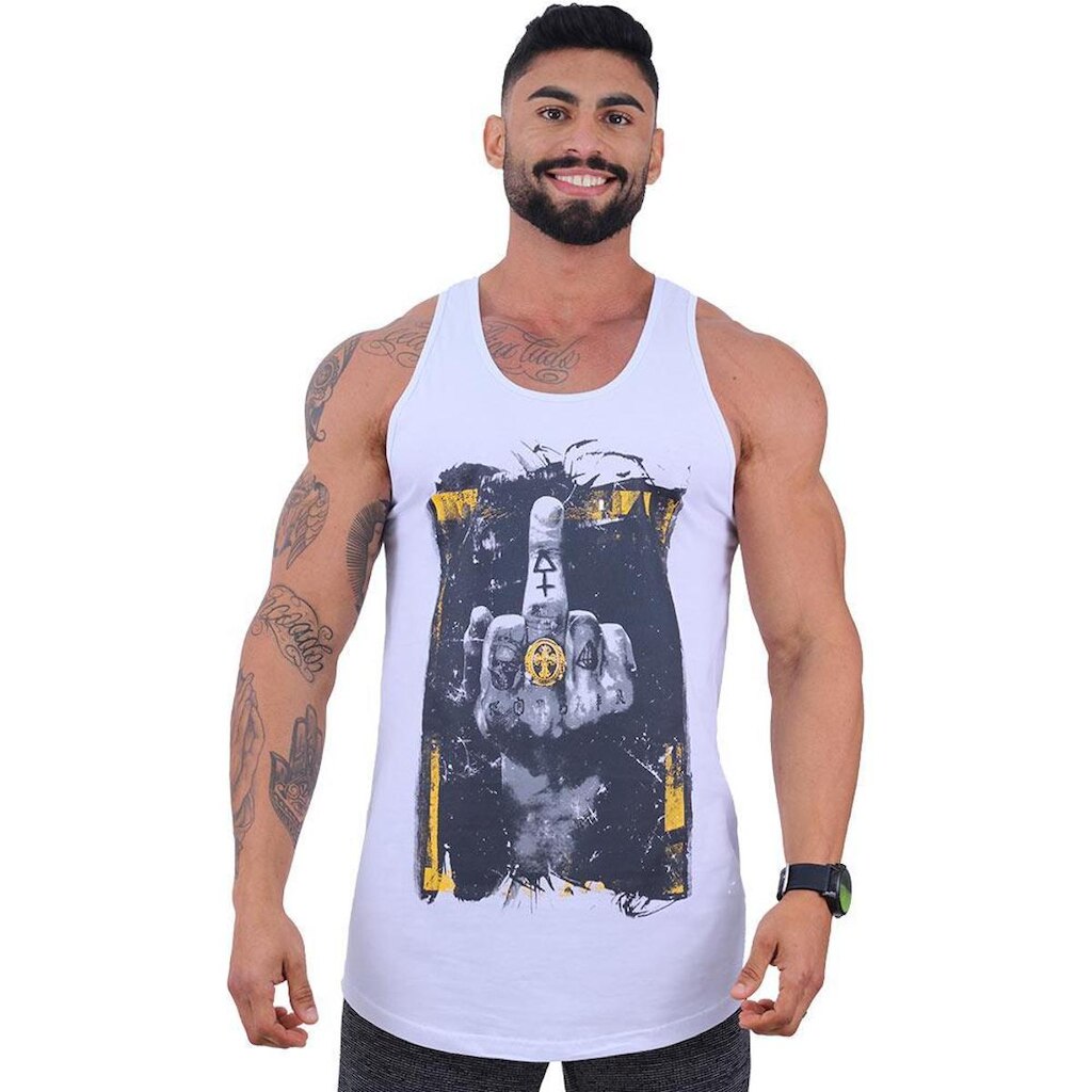 Regata Longline Masculina Limitada MXD Conceito Mãos Anel Gestos