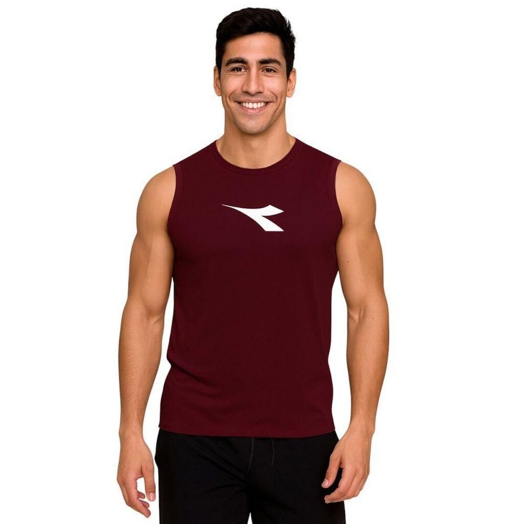 Regata Machão Diadora Big Logo Masculina - Bordô G