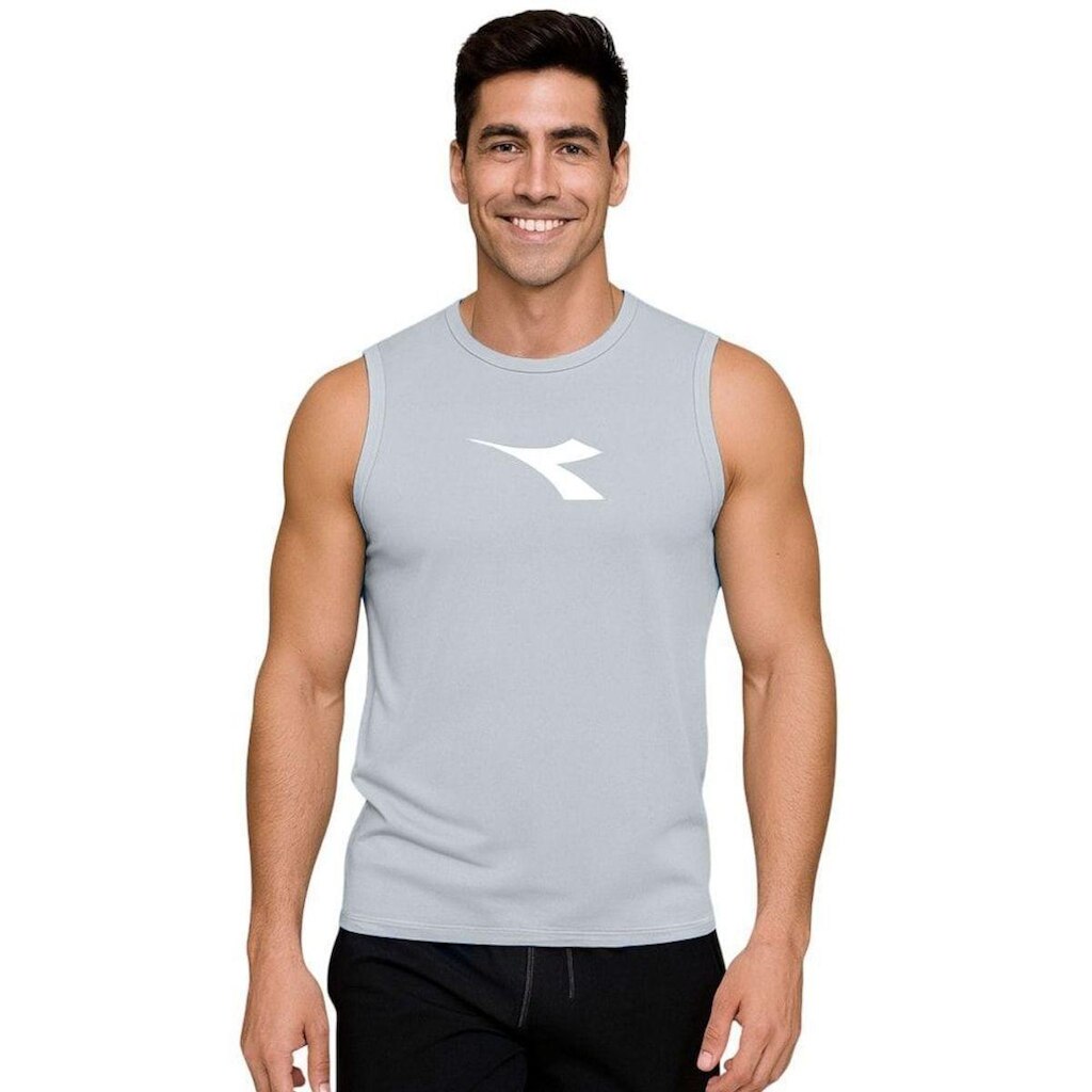 Regata Machão Diadora Big Logo Masculina - Cinza G