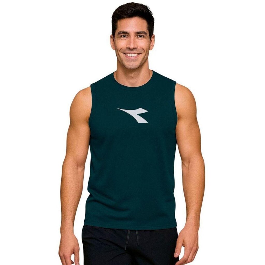 Regata Machão Diadora Big Logo Masculina - Verde Escuro M
